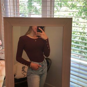 Maroon bodysuit